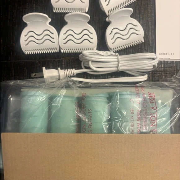 Remington Quick Curl Setter Jumbo Rollers and Clips Open Box New Vintage - Picture 4 of 10